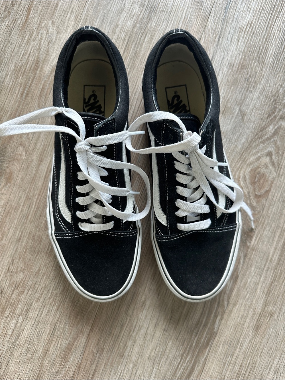 Vans Black & White Low-Top Skate Shoes